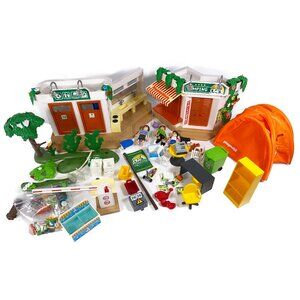 Playmobil Camping Camp Site Playset 5432 Tent Summer Fun Bathrooms 70089 2013